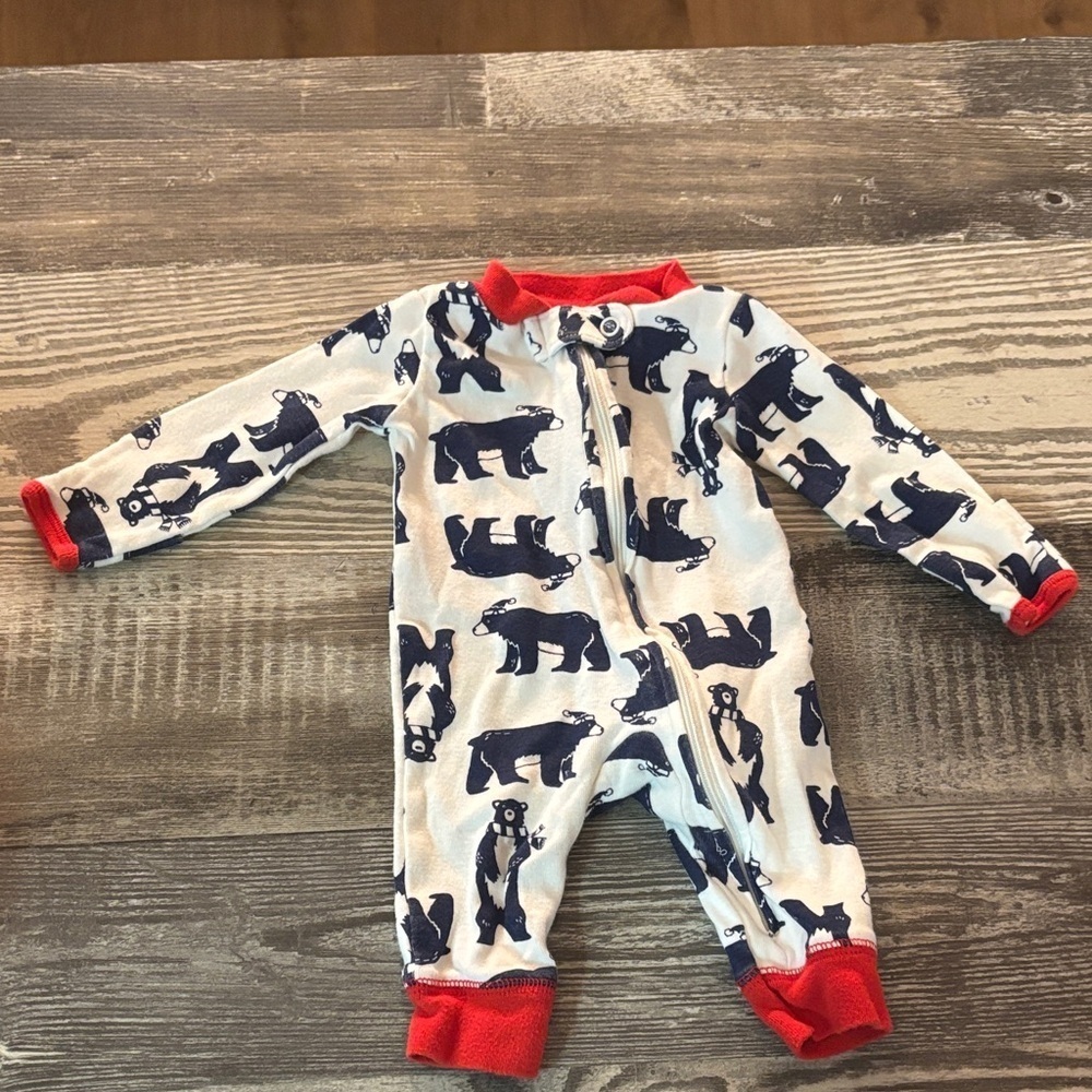 Carter's Christmas Bear Romper with zipper